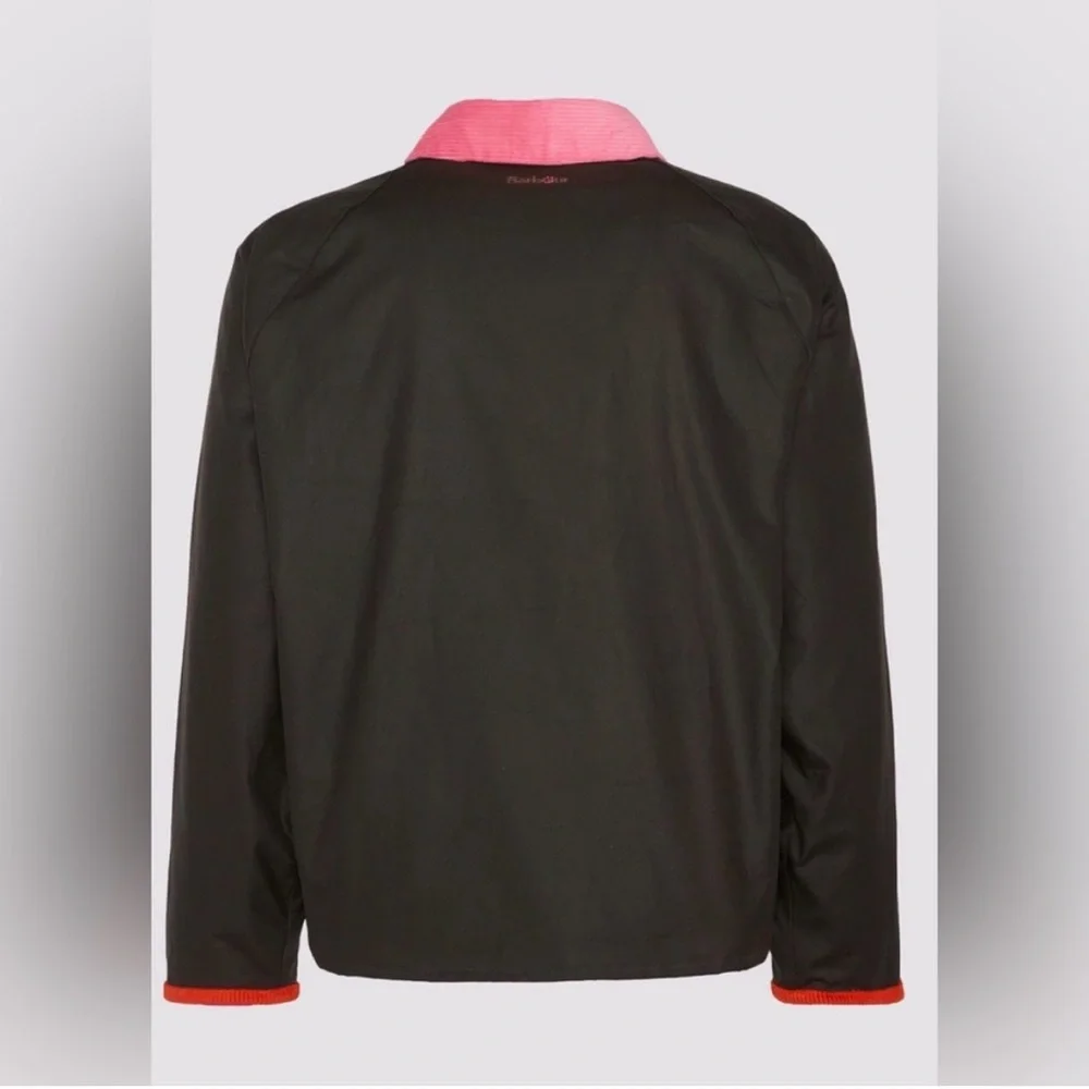 NWT BARBOUR X FLOWER MOUNTAIN Jacket in Black/ Fuchsia - Picture 6 of 16